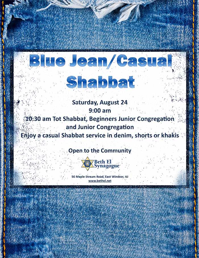 Blue Jean/Casual Shabbat